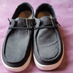 Hey Dude Black/Charcoal with Hint of Shimmer Shoes 6